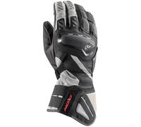 Ixon MS Drakkar Gants de moto imperméables, Noir/Gris/Rouge, Taille L