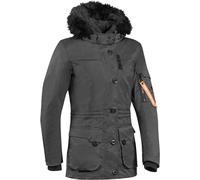 Ixon Ontario Veste de dames moto Textile, noir-gris, taille L pour femmes