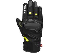 Ixon Pro Knarr Gants de moto d’hiver imperméables, noir/gris/jaune, Taille M
