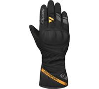 Ixon Pro Midgard Gants de moto d’hiver imperméables pour dames, Noir/Or, Taille XS