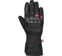 Ixon Pro Rescue 3 Gants de moto d’hiver imperméables pour dames, noir/rose, Taille S