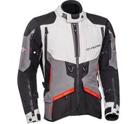 Ixon Ragnar Veste textile moto, noir-gris-rouge, taille M pour homme