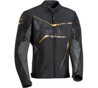 Ixon Slash Veste textile moto, Noir/Gris/Orange, Taille S