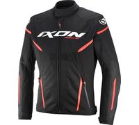 Ixon Striker 2 Air WP Veste textile de moto imperméable, Noir/Blanc/Rouge, Taille S