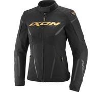 Ixon Striker 2 imperméable dames moto textile veste, Noir/Or, Taille S