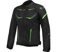 Ixon Striker Air Veste textile de moto, noir-vert, taille S pour homme