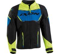 Ixon Striker Air Veste textile de moto pour enfants, noir/bleu/jaune, Taille 10 ans