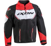 Ixon Striker Air Veste textile de moto pour enfants, Noir/Rouge/Blanc, Taille 8 ans