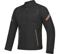 Ixon Striker Retro Veste textile imperméable à l’eau pour moto, noir/marron, Taille L