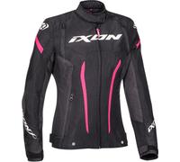 Ixon Striker Veste textile imperméable à l’eau pour dames de moto, noir-rose, taille XS pour femmes