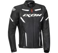 Ixon Striker Veste textile imperméable à l’eau pour moto, noir-blanc, taille 3XL pour homme