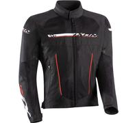 Ixon T-Rex Veste textile de moto, Noir/Blanc/Rouge, Taille XL
