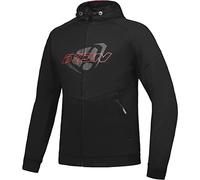 Ixon Touchdown Veste de Moto en Textile Ville, Noir/Rouge, m Homme