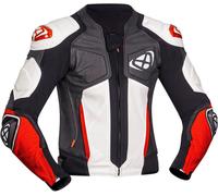 Ixon Vendetta Evo Veste en cuir de moto, Noir/Blanc/Rouge, Taille L