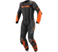 Ixon Vortex 3 Combinaison en cuir de moto 1 pièce, noir-gris-orange, taille 4XL pour homme