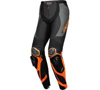 Ixon Vortex 3 Pantalon en cuir de moto, noir/orange, Taille L