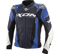 Ixon Vortex 3 Veste en cuir de moto, noir/bleu/blanc, Taille XL