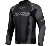 Ixon Vortex 3 Veste en cuir de moto, noir-gris, taille M pour homme