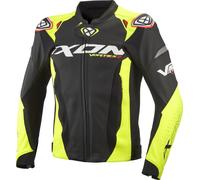 Ixon Vortex 3 Veste en cuir de moto, noir/jaune, Taille L