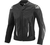 Ixon Wonder-SP Veste en cuir de moto pour dames, Noir/Blanc, Taille L