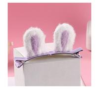 IXOUP 2 pièces nouvelles oreilles de chat en peluche épingles à cheveux filles pinces à cheveux mignonnes accessoires pour cheveux femmes barrettes douces enfants ornements de mode cadeau (couleur