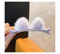 IXOUP 2 pièces nouvelles oreilles de chat en peluche épingles à cheveux filles pinces à cheveux mignonnes accessoires pour cheveux femmes barrettes douces enfants ornements de mode cadeau (couleur
