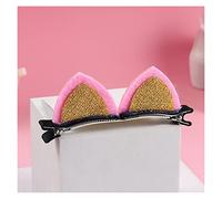 IXOUP 2 pièces nouvelles oreilles de chat en peluche épingles à cheveux filles pinces à cheveux mignonnes accessoires pour cheveux femmes barrettes douces enfants ornements de mode cadeau (couleur