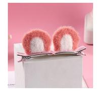 IXOUP 2 pièces nouvelles oreilles de chat en peluche épingles à cheveux filles pinces à cheveux mignonnes accessoires pour cheveux femmes barrettes douces enfants ornements de mode cadeau (couleur