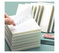 IXOUP 500 feuilles, 10 copies au total des notes adhésives transparentes avec des éraflures, autocollants, papier de note simple et de grande valeur pour papeterie de bureau étudiant (couleur : grande