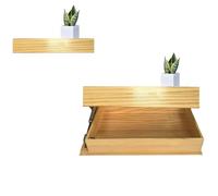 IXPIUZB Étagère murale avec compartiment caché, étagère flottante secrète en bois pour un rangement sûr et facile de petits objets, chargement de 15 kg