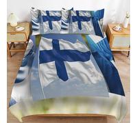IXPLPPZJ The flag of Finland Durable Weave Texture Light Structure Easy Fit Sleep Time Parure de lit pour les maisons