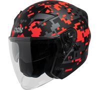 IXS 99 2.0 Casque jet, noir-rouge, taille 2XL pour homme