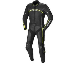 IXS Camaro Combinaison de cuir deux pièces, noir/jaune, Taille 56