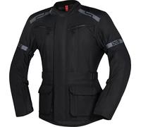 IXS Evans-ST 2.0 Veste textile imperméable à l’eau pour moto de tourisme, noir, Taille M