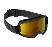 IXS Goggle Hack Black/Mirror Gold on Lunettes Mixte Adulte, Noir, Taille unique