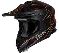 IXS iXS189FG 2.0 Casque de motocross, Noir mat/rouge, Taille M (57/58)