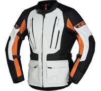 IXS Lennik-ST, veste textile imperméable XL Noir/Gris Clair/Orange Noir/Gris Clair/Orange