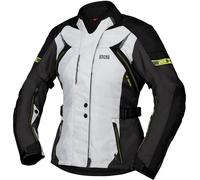 IXS Liz-ST, veste textile imperméable pour femmes S Gris/Noir/Jaune Gris/Noir/Jaune