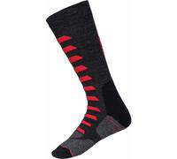 IXS Merino 365 Chaussettes, Noir/Gris/Rouge, Taille 39-41