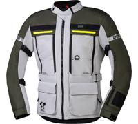 IXS Montevideo-Air 3.0 Veste textile de moto, gris-vert-brun, taille L pour homme