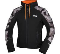 IXS Moto Camo Sweat à capuche zippé moto, noir/camouflage, Taille XXL