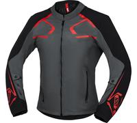 IXS Moto Dynamic Veste textile de moto, Gris/Rouge, Taille S