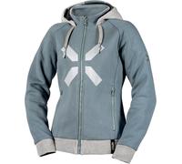 IXS Rapid 1.0 Sweat à capuche zippé de moto pour femmes, bleu/gris clair, Taille 2XL