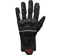 IXS Rapid-STX 1.0 gants de moto pour femmes imperméables, Noir/Blanc/Rouge, Taille M