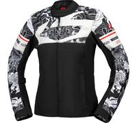 IXS Rapid-STX 2.1 Graphic, veste textile imperméable pour femmes XS Noir/Gris/Gris Clair Noir/Gris/Gris Clair