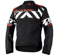 IXS Rapid-STX 2.1 Veste textile moto imperméable, Noir/Gris/Rouge, Taille XL