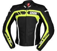 IXS RS-600 1.0, veste en cuir 54 Noir/Jaune/Blanc Noir/Jaune/Blanc