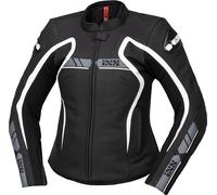 IXS RS-600 1.0 Veste en cuir de moto pour dames, noir-blanc, taille 44 pour femmes