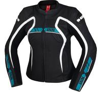 IXS RS-600 1.0 Veste en cuir de moto pour dames, noir-bleu, taille 42 pour femmes