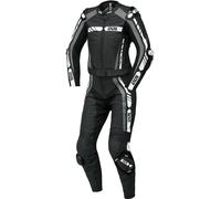IXS RS-800 1.0 Costume en cuir de moto de deux pièces de dames, Noir/Gris/Blanc, Taille 44